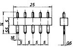 Stecker 5-polig, gerade, grau