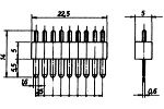 Stecker 9-polig, gerade, grau