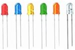 3-mm-LED, 4-19 V, rot-diffus,