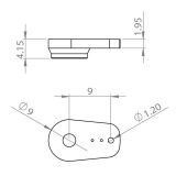 Servohorn Metall - Lnge 15.5 mm - DS6125/M/H, HBL6625/M