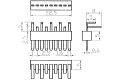 Stecker 9-polig, abgewinkelt,